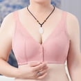 thumbnail image 1 of S-4X Plus Size Bras for Women Front Closure Lace Wireless Push Up Bralettes Ladies Casual Solid Color Breathable Soft Full-Coverage Underwear Bra, 1 of 3