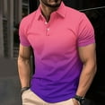 thumbnail image 1 of S-4X Plus Size Golf Shirts for Men Big & Tall Short Sleeve Tshirts Shirt Mens Trendy Gradient Printed Pullover Button Collared Workout Tees Tops, 1 of 5