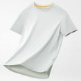 thumbnail image 1 of S-4X Plus Size Mens T-Shirts Big & Tall Quick-Dry Short Sleeve Tees Tops Crewneck Solid Stretchy Pullover Slim Athletic Workout T Shirts, 1 of 5