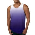 thumbnail image 1 of S-4XL Mens Big & Tall Sleeveless T Shirts Plus Size Tank Tops Pullover Crewneck Gradient Printed Vests Casual Athletic Tees Undershirts Clearance, 1 of 4