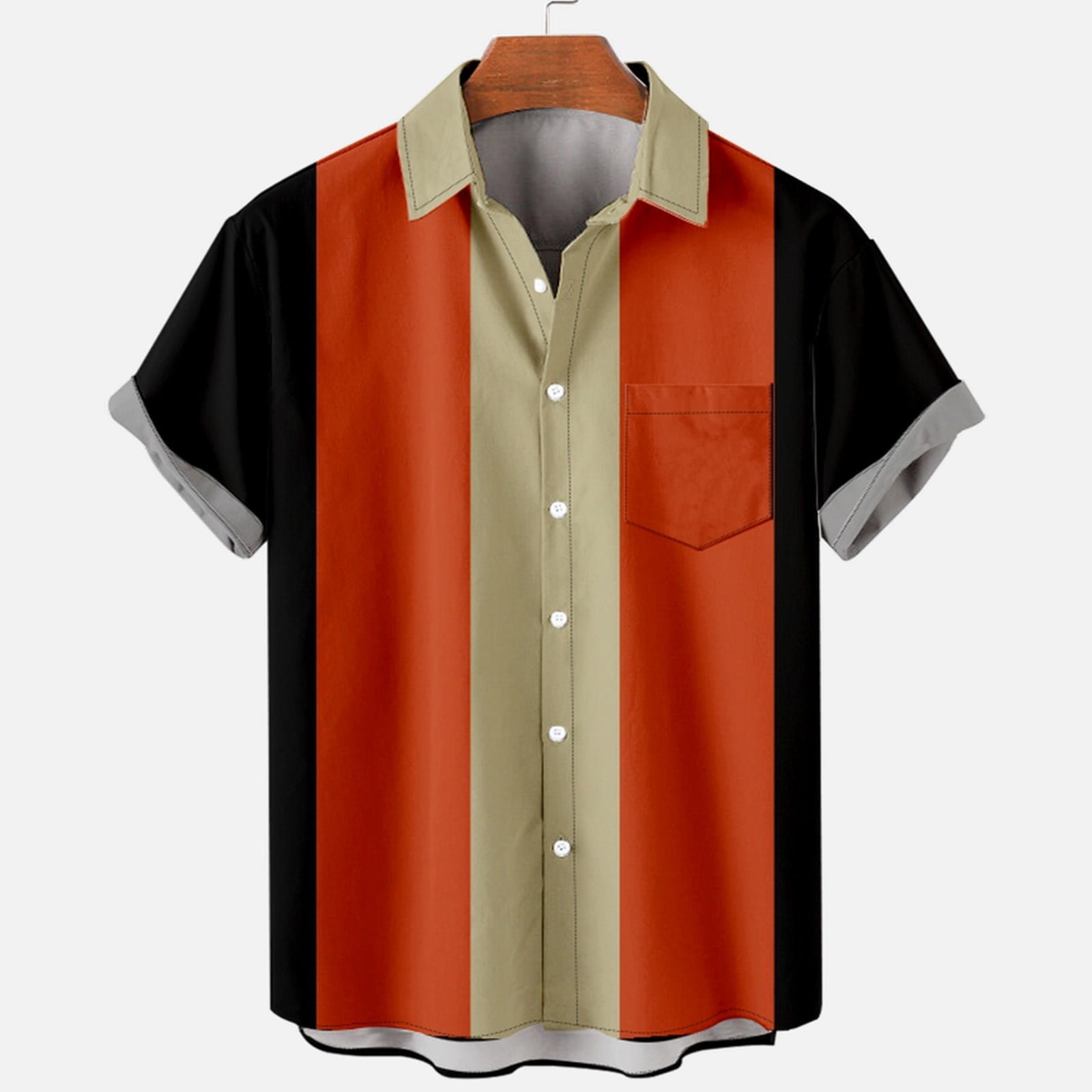 Men's Plus Size Button Down Short Sleeve Shirt main image 1