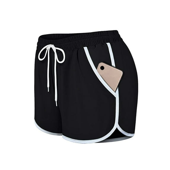 S-4XL Summer Shorts Running Shorts Women Plus Size Casual Shorts Pajamas Casual Lounge Short Hot Pants Elastic Waistband Pocket Yoga Pants