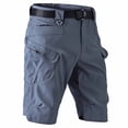 thumbnail image 1 of S-5X Big & Tall Cargo Shorts for Men with Zipper Pockets and Belt Plus Size Straight Leg Elastic Waist Solid Color Athletic Hiking Tactical-Short, 1 of 6