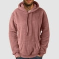 thumbnail image 1 of S-5X Big & Tall Fleece Hoodies for Men with Front Pocket Plus Size Sweatshirts Long Sleeve Casual Solid Color Thermal Warm Sherpa Hoodie Tops, 1 of 5