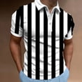 thumbnail image 1 of S-5X Big & Tall Golf Shirts for Men Plus Size Short Sleeve Tees Tops Mens Casual Stripe Printed Pullover Button Collar Athletic Workout Tshirts Shirt, 1 of 7