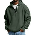 thumbnail image 1 of S-5X Big & Tall Hoodies for Men Plus Size Waffleknit Sweatshirts Long Sleeve Casual Solid Color Pullover Workout Hoodie Tops with Zipper and Pocket, 1 of 6