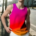 thumbnail image 1 of S-5X Big & Tall Tank Tops for Men Plus Size Sleeveless Muscle Shirts Mens Pullover Gradient Printed Crewneck Breathable Athletic Workout Tops Vests, 1 of 7