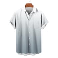 thumbnail image 1 of S-5X Mens Big & Tall Shirts with Pocket Plus Size Short Sleeve Button-Down T-Shirts Lightweight Gradient Collared Hawaiian Beach Tees Tops, 1 of 6