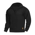thumbnail image 1 of S-5X Mens Big & Tall Sweatshirts with Zipper Collared Plus Size Long Sleeve Shirts Waffleknit Casual Solid Pullover Athletic Workout Sweatshirt Tops, 1 of 5