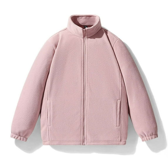 S-5X Plus Size Fleece Jackets for Men with Pockets Zip Up Sweatshirts Mock Neck Casual Solid Color Thermal Warm Long Sleeve Slim Outerwear Coats