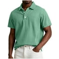 thumbnail image 1 of S-5X Plus Size Golf Shirts for Men Big & Tall Short Sleeve Tshirts Shirt Mens Casual Solid Color Pullover Button Collared Athletic Workout Tees Tops, 1 of 4