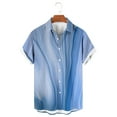 thumbnail image 1 of S-5X Plus Size Mens Big & Tall Shirts Short Sleeve Button-Down Collared Tshirts Shirt Lightweight Gradient Printed Hawaiian Beach Tees Tops, 1 of 4