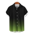 thumbnail image 1 of S-5X Plus Size Mens Big & Tall Shirts Short Sleeve Button-Down Tshirts Shirt with Pocket and Collared Gradient Printed Hawaiian Beach Tees Tops, 1 of 5