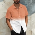 thumbnail image 1 of S-5X Plus Size Mens Big & Tall Shirts with Pocket Short Sleeve Tshirts Shirt Button-Down Collared Casual Gradient Printed Hawaiian Beach Tees Tops, 1 of 6
