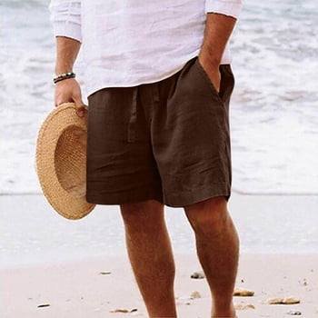 S-5X Plus Size Mens Big & Tall Shorts with Pockets Drawstring Elastic Waist Wide Leg Lightweight Solid Loose Going-Out Workout Beach Short
