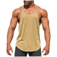 thumbnail image 1 of S-5X Plus Size Mens Big & Tall Tank Tops Quick-Drying Sleeveless Muscle A Shirts Racerback Crewneck Pullover Breathable Cotton Athletic Workout Vests, 1 of 5