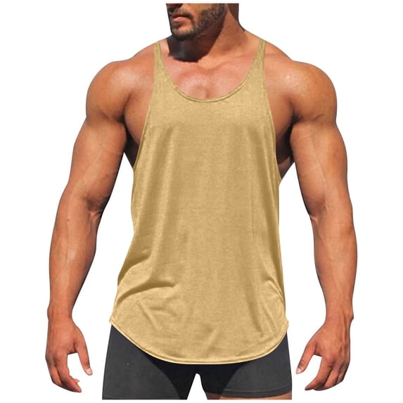 S-5X Plus Size Mens Big & Tall Tank Tops Quick-Drying Sleeveless Muscle A Shirts Racerback Crewneck Pullover Breathable Cotton Athletic Workout Vests