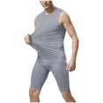 thumbnail image 1 of S-5X Plus Size Mens Tank Tops Big & Tall Sleeveless Compression Shirts Casual Stretchy Slim Pullover Crewneck Breathable Gym Running Vests, 1 of 5
