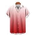 thumbnail image 1 of S-5X Plus Size Shirts for Men with Pocket Big & Tall Short Sleeve Tshirts Shirt Mens Casual Gradient Printed Button-Down Collared Beach Tees Tops, 1 of 6