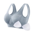 thumbnail image 1 of S-5X Plus Size Sports Bras for Women No Underwire Push Up Padded Bralettes Womens Lightweight Hollow-Out Support Athletic Underwear Bra, 1 of 4