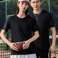 thumbnail image 1 of S-5X Plus Size T-Shirts for Men Big and Tall Short Sleeve Crewneck Tees Tops Solid Quick-Dry Pullover Stretchy Slim Athletic Workout Tshirts, 1 of 6