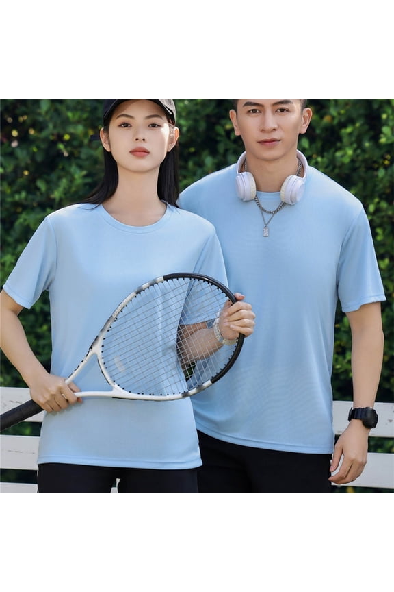 S-5X Plus Size T-Shirts for Men Big and Tall Short Sleeve Crewneck Tees Tops Solid Quick-Dry Pullover Stretchy Slim Athletic Workout Tshirts