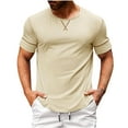 thumbnail image 1 of S-5X Plus Size T-Shirts for Men Big & Tall Lightweight Short Sleeve Tees Tops Crewneck Pullover Casual Solid Stretchy Slim Running Tshirts, 1 of 5