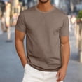 thumbnail image 1 of S-5X Plus Size T Shirts for Men Big & Tall Short Sleeve Crewneck Tees Tops Mens Casual Solid Color Pullover Slim Loungewear Athletic Tshirts Shirt, 1 of 6