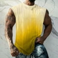 thumbnail image 1 of S-5X Plus Size Tank Tops for Men Big & Tall Cap Sleeve Crewneck Muscle Shirts Mens Casual Gradient Printed Pullover Athletic Workout Running Vests, 1 of 5