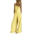 thumbnail image 1 of S-5XL Floral Print Jumpsuit for Women Summer Sleeveless Loose Wide Leg Long Rompers Palazzo Overalls, 1 of 2