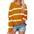 thumbnail image 1 of S-5XL Womens Loose T-Shirts Tops Tie Dyeing Long Sleeve Loose Sweatshirts Striped Gradient Crew Neck Casual Tops Pullover Juniors T-Shirts Autumn Winter Outfits Womens Plus Sweatshirts, 1 of 3