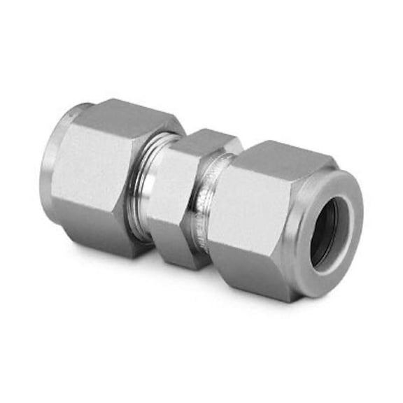 S-600-6 | Swagelok Union Connector, 3/8" Tube : OD Compression x 3/8" Tube : OD Compression, Carbon Steel