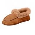 thumbnail image 1 of S-66 Brown Womens Winter Warm One Foot Shoes Round Toe Solid Comfortable Casual Fashion Street Style Ankle Footwear, 1 of 6