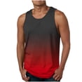 thumbnail image 1 of S-6X Big & Tall Tank Tops for Men Plus Size Sleeveless Muscle Undershirts Shirts Mens Casual Gradient Printed Pullover Crewneck Workout Running Vests, 1 of 4