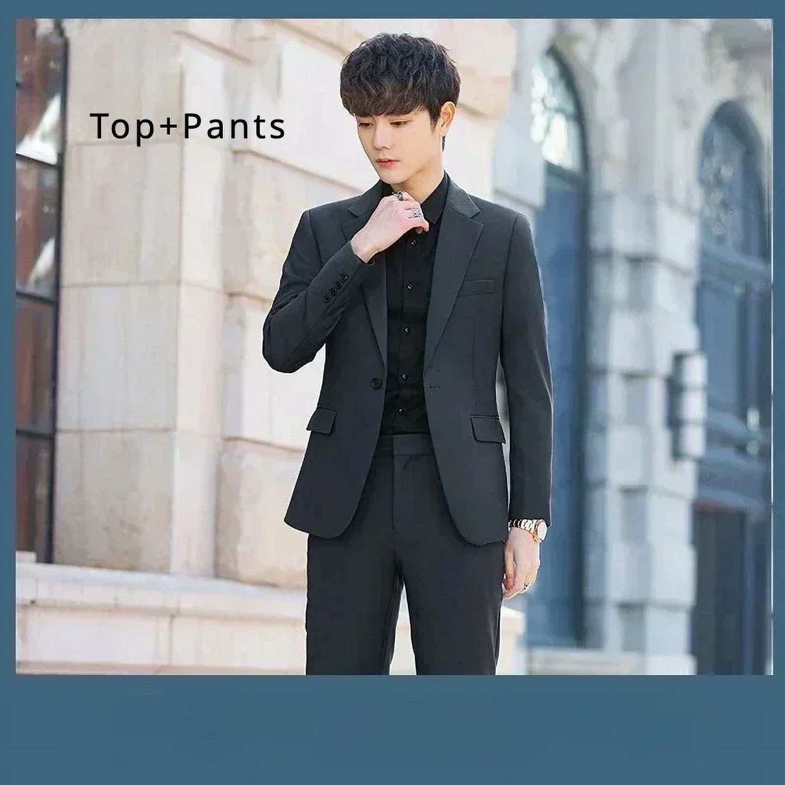 green emerald velvet dress Dress Fashion Quality Long Sleeve Shirt Men Korean Slim Desig – bipolarlife main image 0