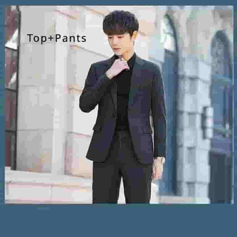 S-6XL Men's Business Casual Suit Korean Style Trendy Slim Fit 2 Piece Set Solid Color Blazer+ Pants )Groom Wedding Dress Party (Haze blue 2 Pcs,Asian S is Eur XXS) - Walmart.com S-6XL Men's Business Casual Suit Korean Style Trendy Slim Fit 2 Piece Set Solid Color Blazer+ Pants )Groom Wedding Dress Party (Haze blue 2 Pcs,Asian S is Eur XXS) - Walmart.com