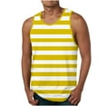 thumbnail image 1 of S-6XL Plus Size Tank Tops for Men Big & Tall Pullover Sleeveless T Shirts Crewneck Casual Stripe Printed Basic Athletic Workout Fitness Tees, 1 of 5