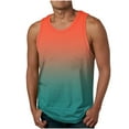 thumbnail image 1 of S-6XL Tank Tops for Men Big & Tall Sleeveless T Shirts Plus Size Pullover Crewneck Casual Gradient Printed Athletic Workout Fitness Tees, 1 of 4