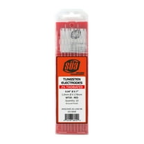 SÜA - 2% Thoriated Tungsten Electrode - TIG - 0.04" x 7" - (Red Tip) - (10 PACK)