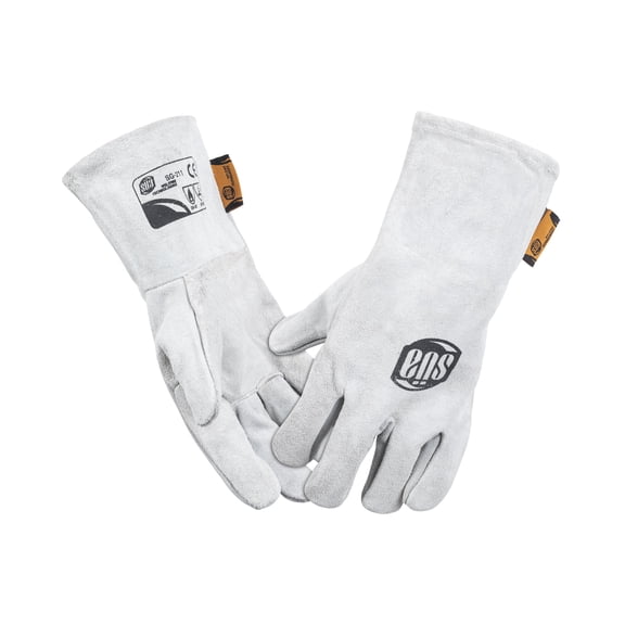 SÜA All Purpose Welding/BBQ/Heat Resistant Gloves, Straight Thumb, Full Cotton Fleece Lining - 12 inches - Size L