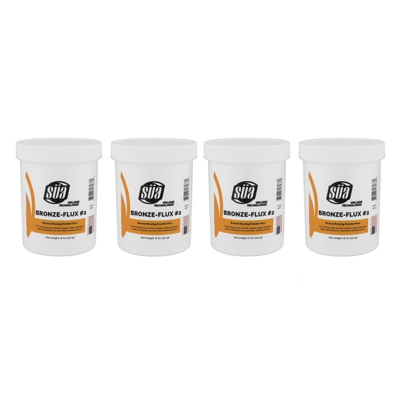 SÜA - Bronze Brazing Flux Powder - 8 Ounces Jar. (4-PACK)
