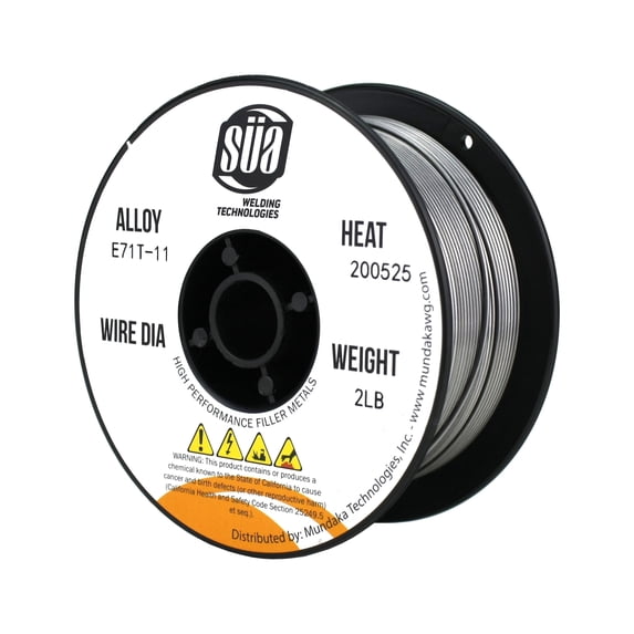 SÜA - E71T-11 - Fluxcored MIG Wire - GASLESS - Multiple Pass - 2 Lb Spool x 0.030"