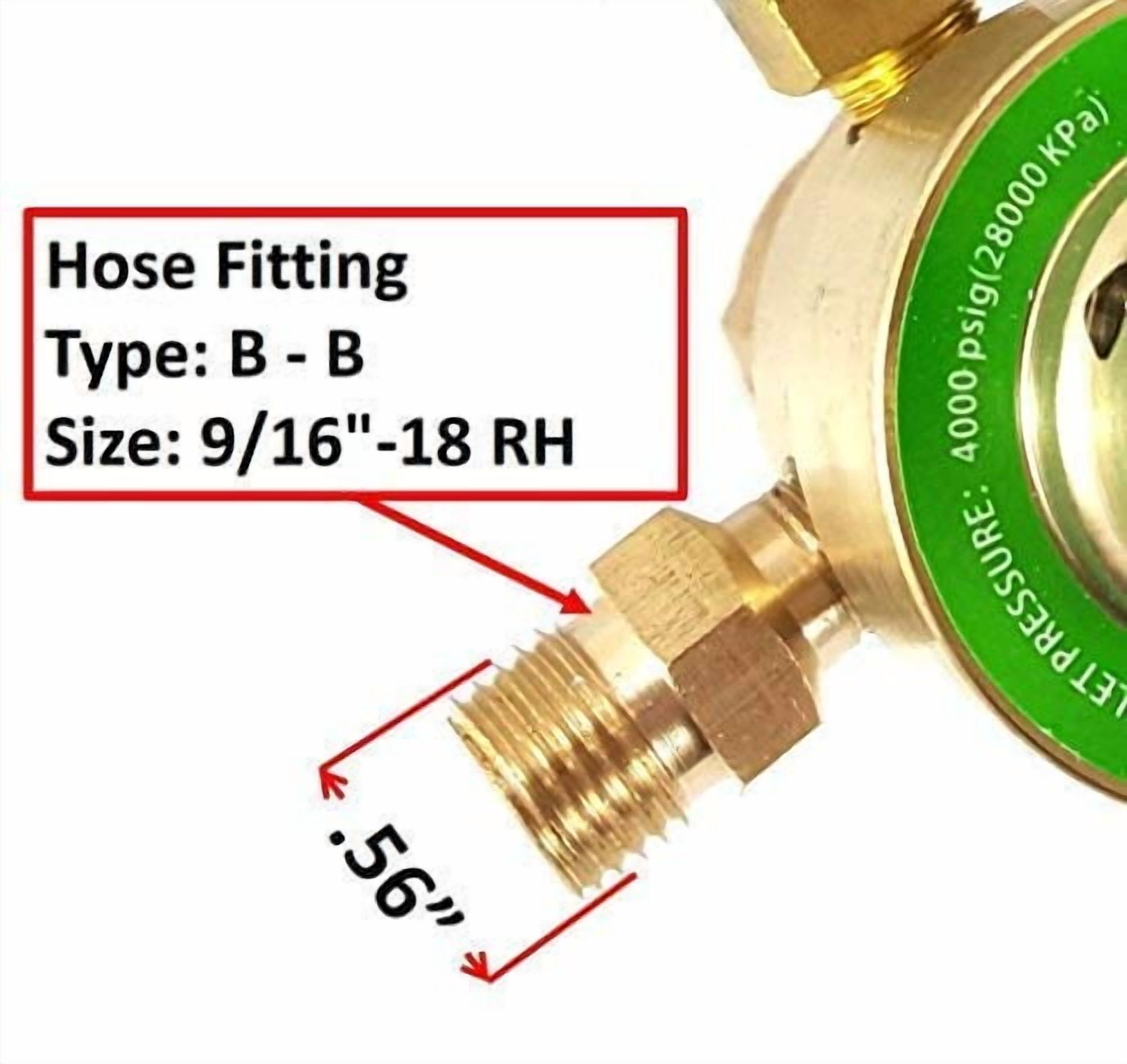 SÜA Propane Regulator With Gauges - CGA-510 Inlet, 9/16-18 LH B-B Outlet, 0-15 PSI Delivery, Forged Brass Body - View #6
