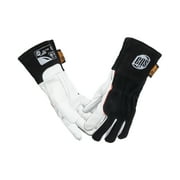 S A Performance MIG/Stick Welding Gloves - Lambskin and Black Suede Leather - Full Cotton Fleece Lining - Size M