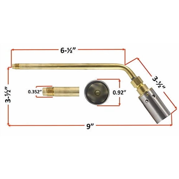 SA - Propane Heating Tip Fits E-43, D-85 and H-16-2E Style Mixers - Compatible with Harris (Tip Only - No Mixer)