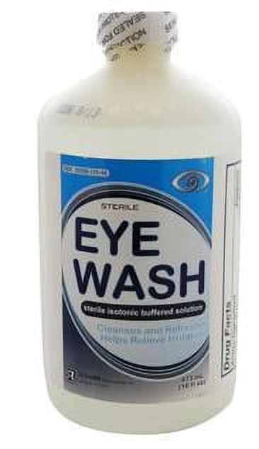 Saline Personal Eyewash Bottles 16oz - Portable Emergency Eye Cleansing Solution For Workplace Safety