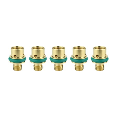 SÜA - Short Collet Body for 9 & 20 Series TIG Torches with Fused Quartz Argon-Saving Configuration - (5-PACK)