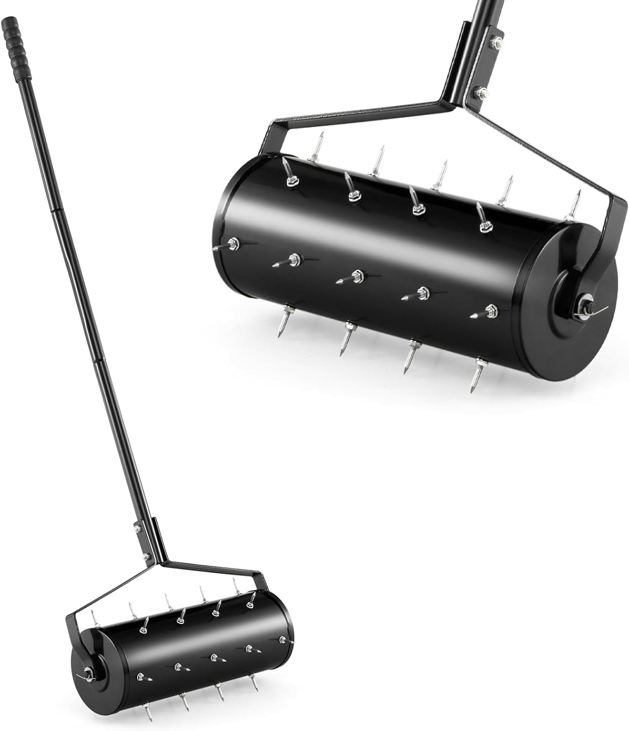 S AFSTAR 18" Manual Lawn Aerator, Heavy Duty Rolling Aerator Lawn Tool