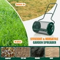 thumbnail image 1 of S AFSTAR 24-Inch Compost Spreader, Peat Moss Spreader with Upgrade Side Latches & U-Shape Handle, Metal Mesh Topdressing Roller for Topsoil, Fertilizer, Garden & Lawn Care Manure S, 1 of 7