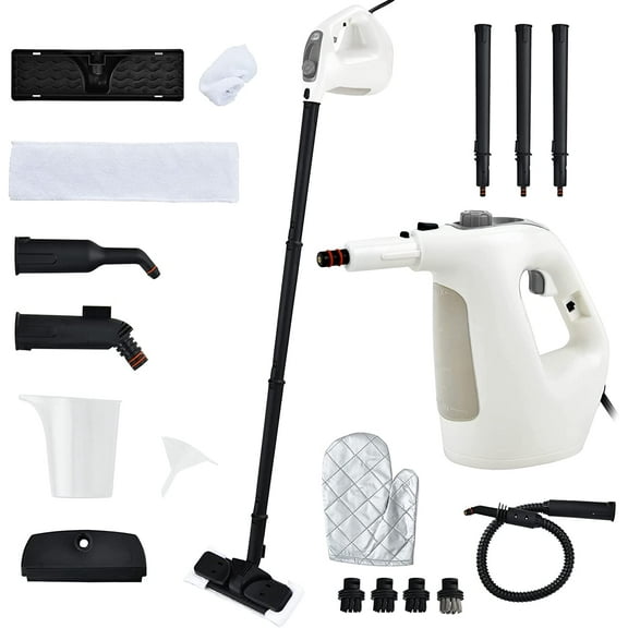 S AFSTAR Handheld Steam Cleaner, 1400W Pressurized Steamer with 14-Piece Accessories & Child Lock, Multipurpose Portable Steamshot Steam Mop.